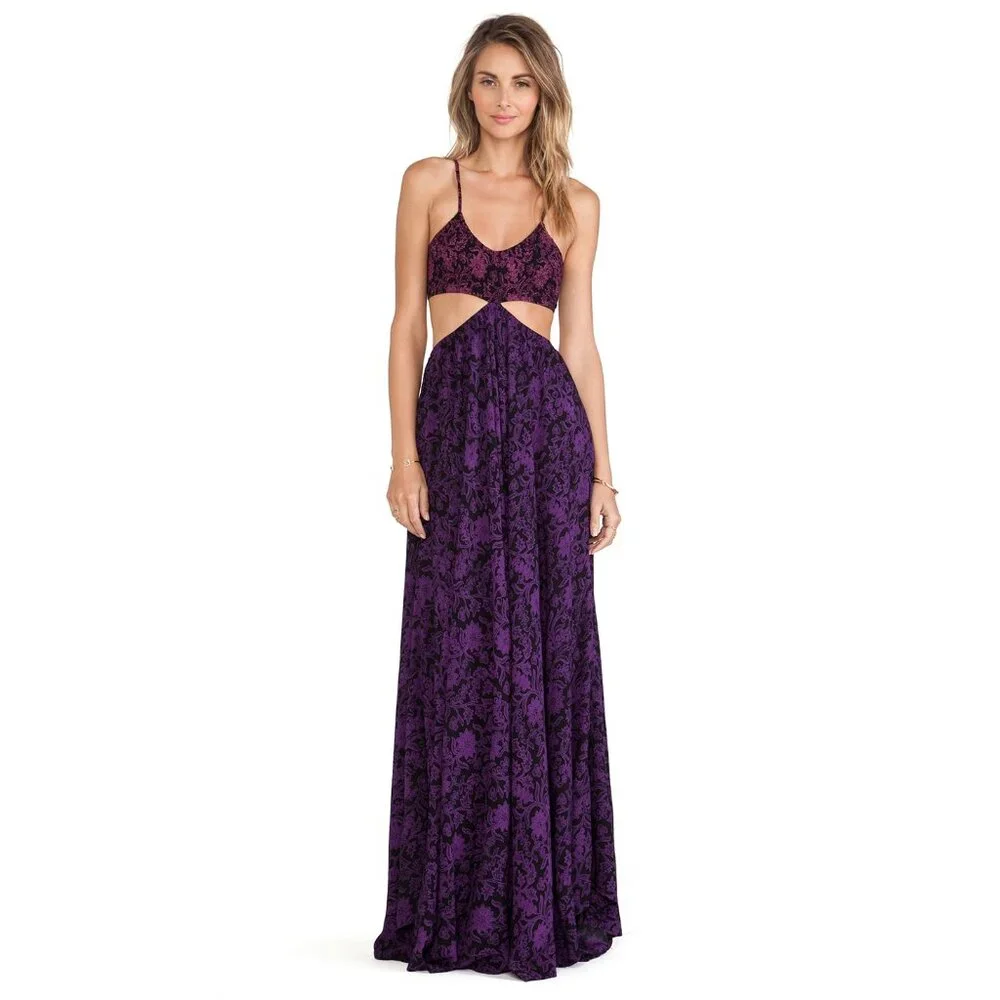 Indah Innocence Maxi Dress Batik Mix XS Open Back Boho Festival Beach Revolve - Picture 1 of 10